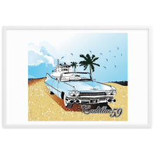 Load image into Gallery viewer, sky blue II cadillac 59 - framed matte wall art