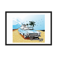 Load image into Gallery viewer, sky blue II cadillac 59 - framed matte wall art
