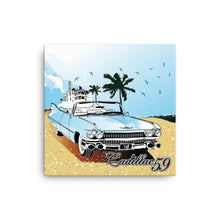 Load image into Gallery viewer, sky blue cadilliac 59 - canvas wall art