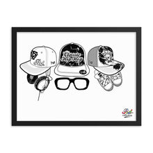 Load image into Gallery viewer, classic hip hop mono print - framed wall art
