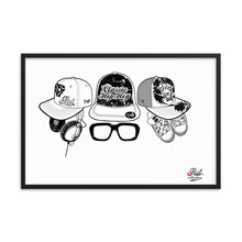 Load image into Gallery viewer, classic hip hop mono print - framed wall art
